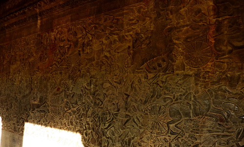 Барельеф западной галереи, южной части Ангкора Ват. Битва на Курукшетра. Карна.