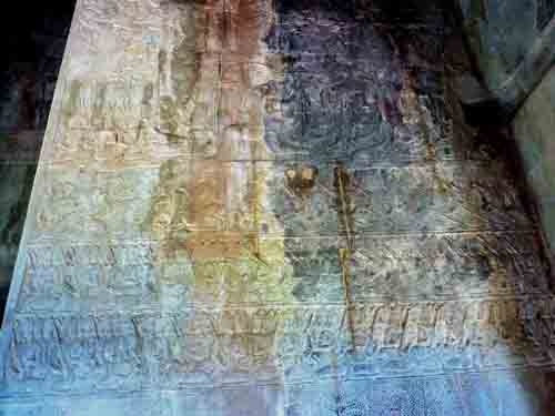 Барельефы Ангкор Ват. Северо-западный угловой павильон.