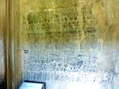 Bas-reliefs of Angkor Wat. Southern gallery, West part. Historical Gallery of Suryavarman II.