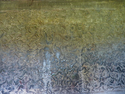 Барельеф западной галереи, северной части Ангкора Ват. Битва на Ланка.