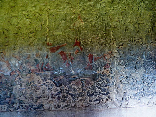 Барельеф западной галереи, северной части Ангкора Ват. Битва на Ланка. Нила.