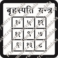Янтра Юпитера или Брихаспати янтра или Гуру янтра. Числовое или нумерологическое исполнение